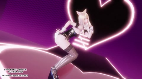 MMD HELLOVENUS - StickySticky Ahri Sexy Kpop Dance League of Legends Hentai Uncensored 4K 60FPS