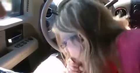 Mom Step Son blowjob in car