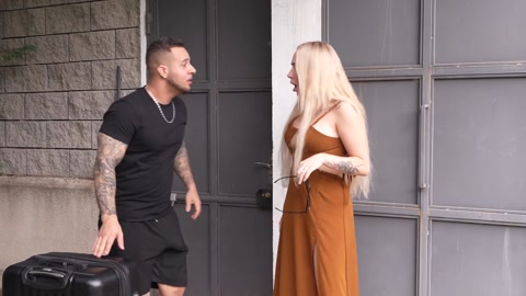Village Threesome with Horny Stepbrothers! Hard Rock Pussy Fuck!